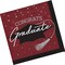 Creative Converting School Spirit Burgundy Graduation Beverage Napkins 108 Count